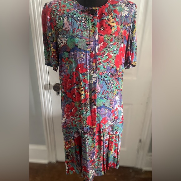 Liz Claiborne Dresses & Skirts - Vintage Floral Impressionist Painting Dress